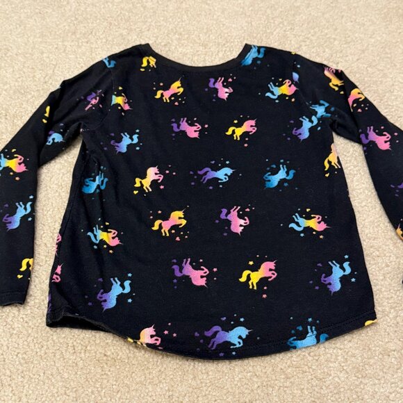 Garanimals - Girls Long Sleeve Rainbow Unicorn Shirt - Size 4T - Picture 4 of 4
